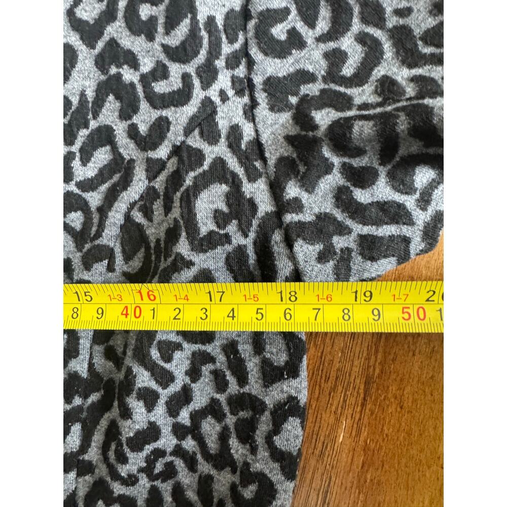 LOFT Gray Black Leopard Print Dress Women’s Size 10 Animal Print Dress - Picture 8 of 11